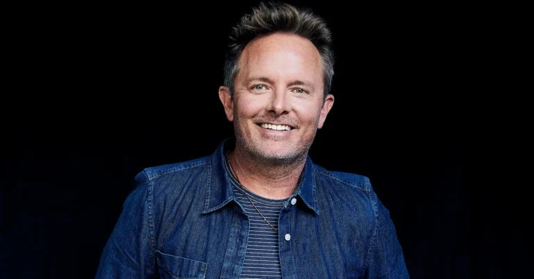 Chris Tomlin performing live on stage during a worship concert