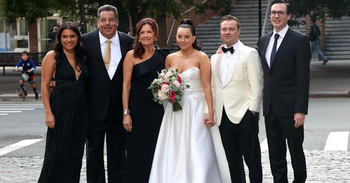Steve Schirripa looking picture-perfect at daughter Ciara's wedding, showcasing the family-oriented personal life of The Sopranos and Blue Bloods actor