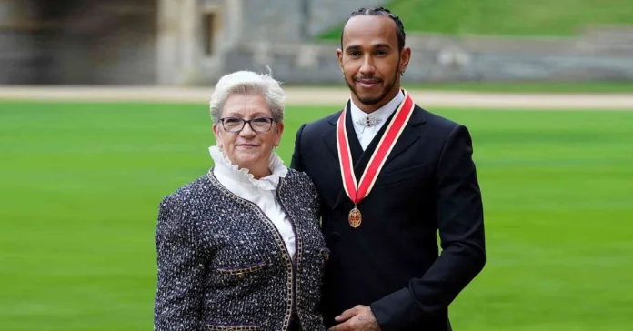 Carmen Larbalestier smiling warmly, mother of Lewis Hamilton, known for her supportive role in the racing champion’s early life and career.