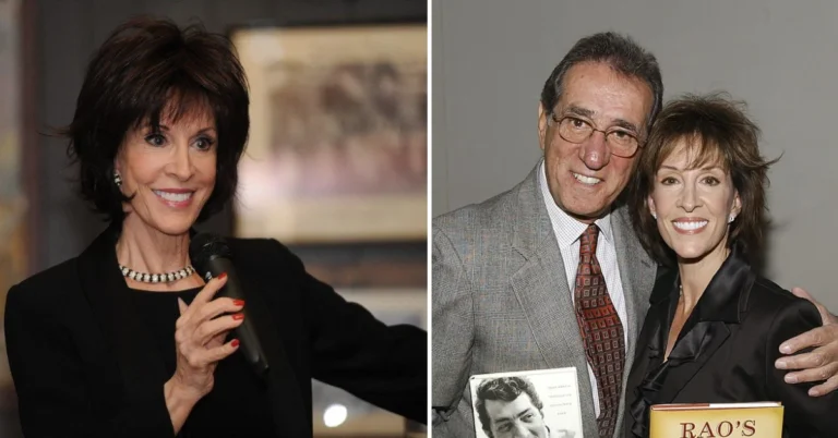 Deana Martin performing onstage, smiling with elegance, reflecting her career as a singer and daughter of Dean Martin.
