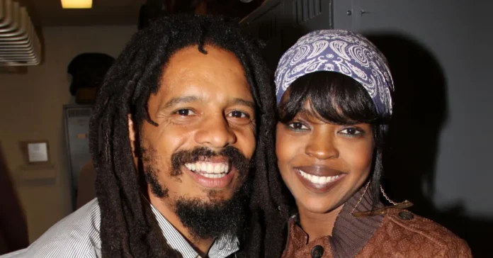 Lauryn Hill Husband Portrait of Lauryn Hill and her husband sharing a warm embrace, highlighting the bond of Lauryn Hill Husband in a candid, heartfelt moment.