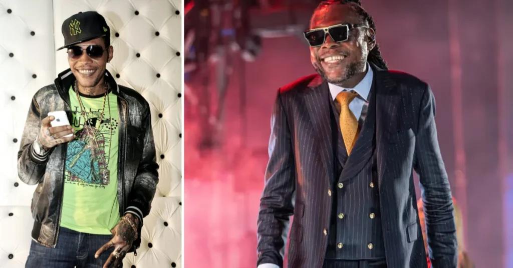 Vybz Kartel performing on stage with fans cheering, highlighting his presence and influence while focusing on Vybz Kartel Height.