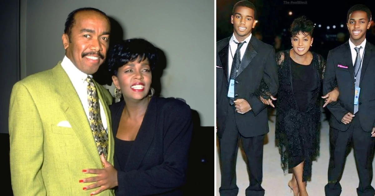 Edward Carlton Bridgforth standing alongside his mother Anita Baker, reflecting his family background and the private life explored in this biography.