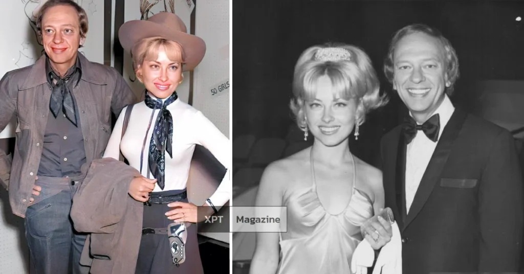 Don Knotts with Loralee Czuchna attending a 1970s Hollywood event, capturing a rare public moment of the famously private Loralee Czuchna.