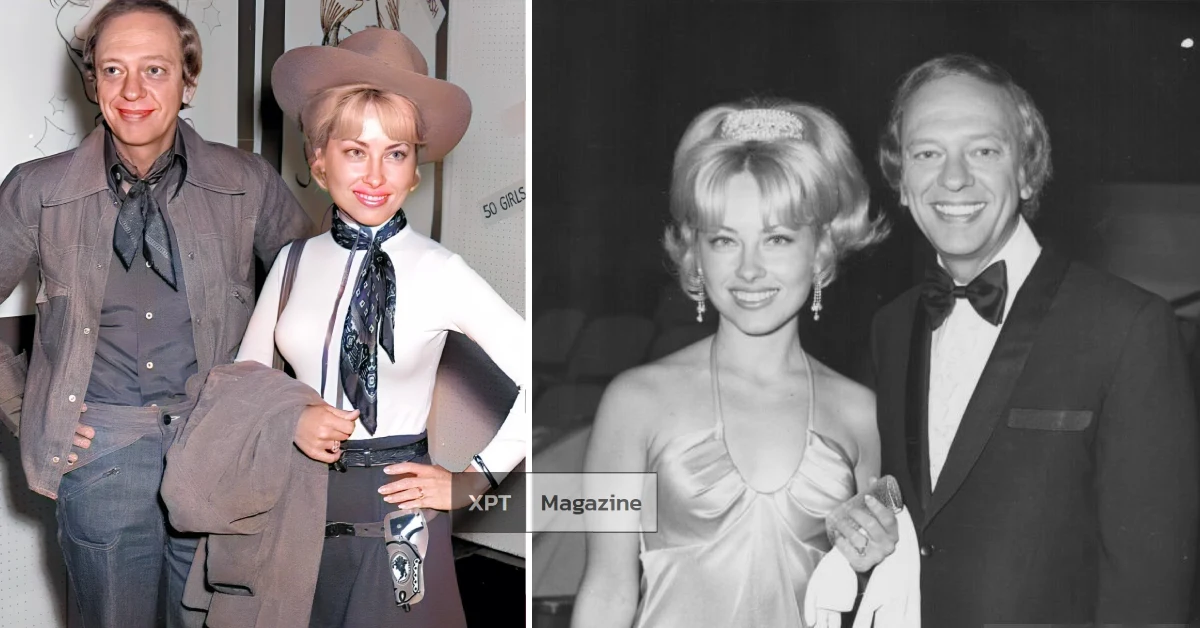 Don Knotts with Loralee Czuchna attending a 1970s Hollywood event, capturing a rare public moment of the famously private Loralee Czuchna.