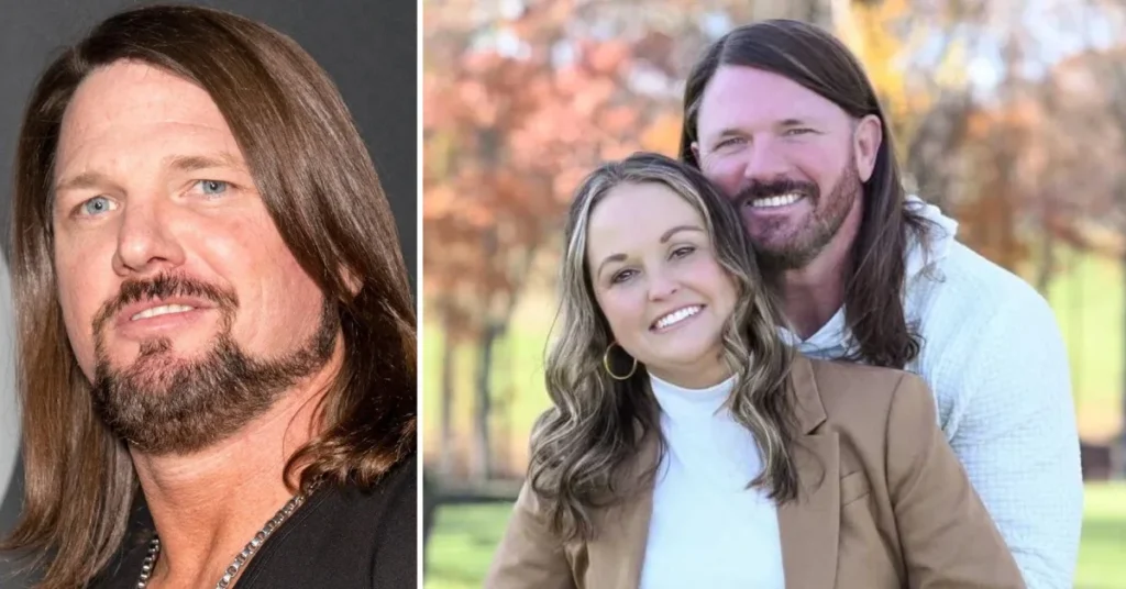 Wendy Etris smiling with husband AJ Styles, highlighting her life as a teacher, supportive partner, and devoted mother.
