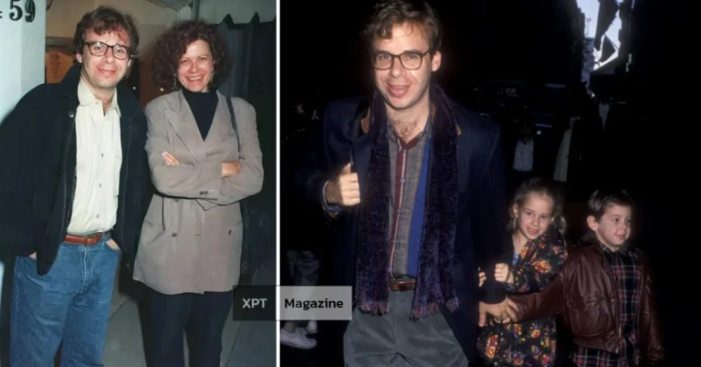 A portrait-style image representing Ann Belsky, the creative makeup and costume designer known for her work and her enduring connection with Rick Moranis.