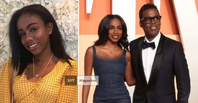Zahra Savannah Rock smiling beside her father Chris Rock at a public event, capturing her warm personality and growing presence in the spotlight.