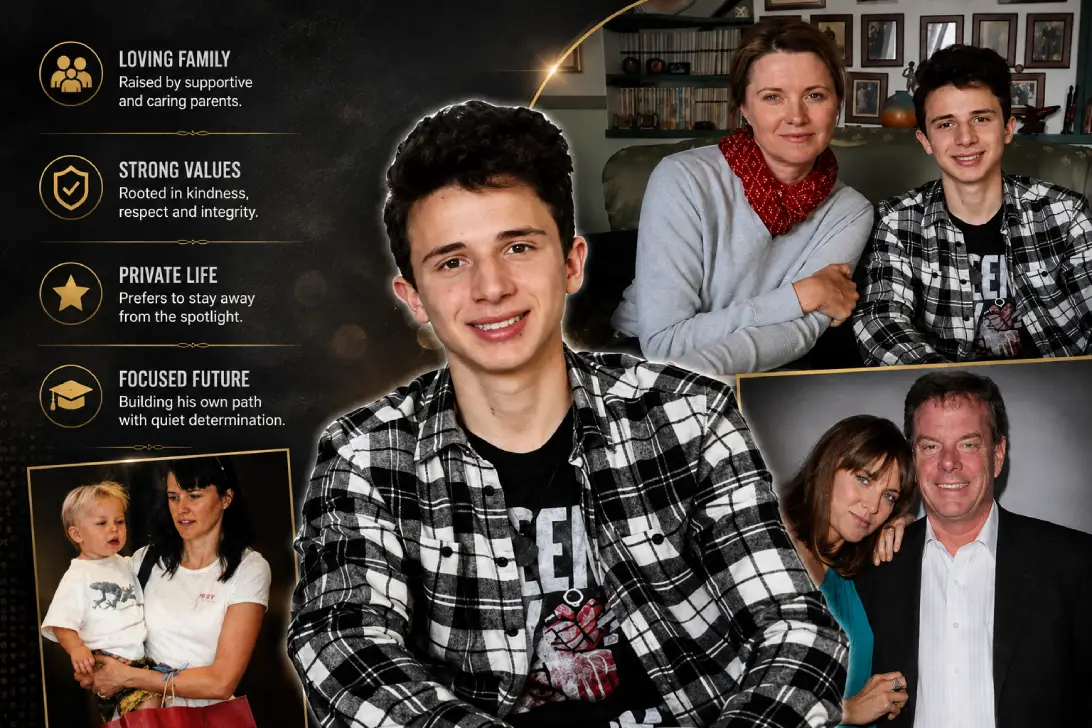 Julius Robert Bay Tapert with his family through different stages of life