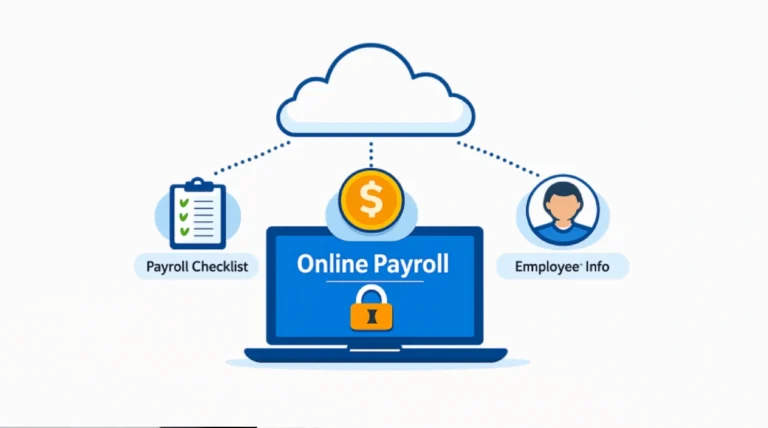 Cloud-based payroll solutions dashboard for modern hybrid and remote workforce management
