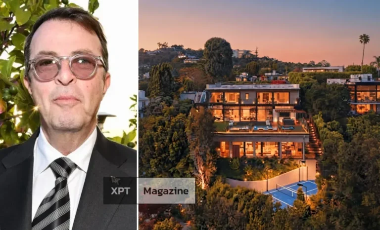 Beny Alagem's Beverly Hills mega-mansion house exterior view showing the luxury estate and landscaped grounds