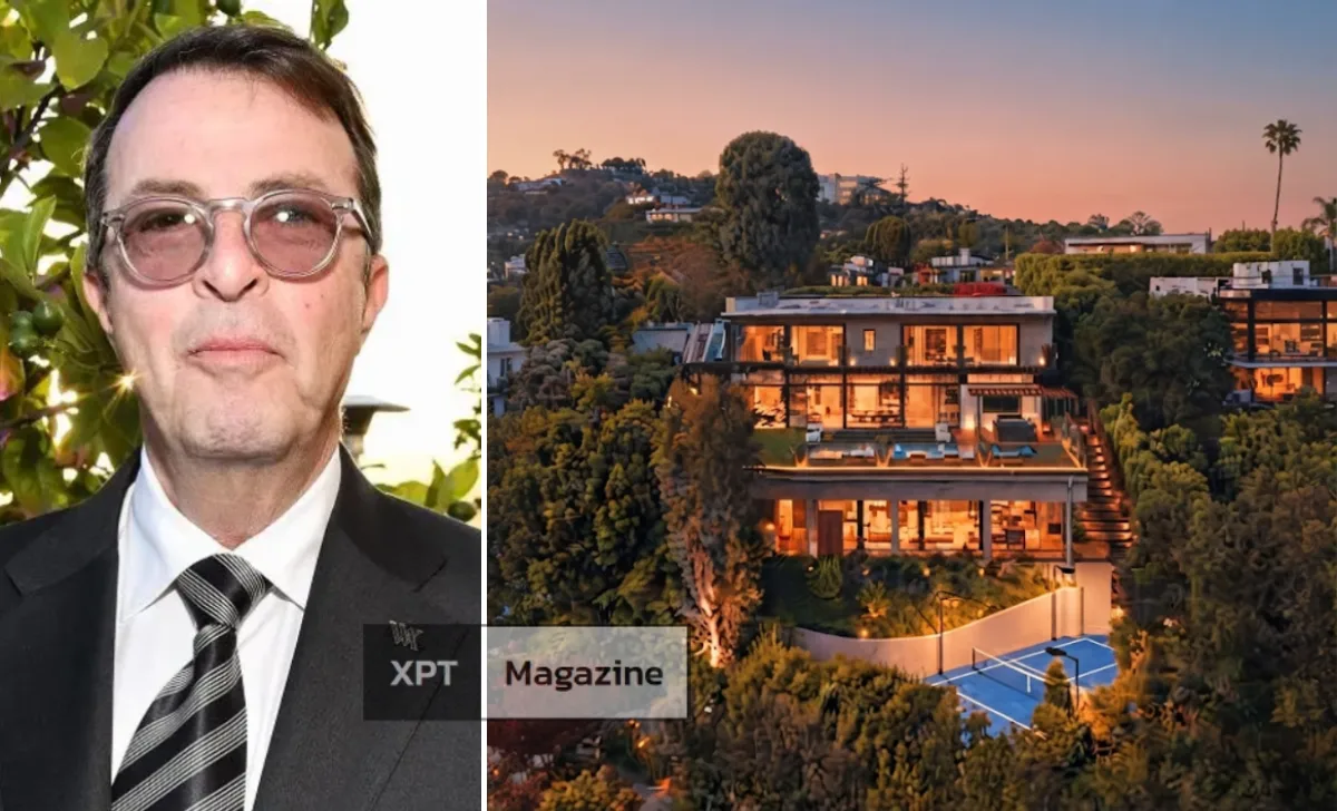 Beny Alagem's Beverly Hills mega-mansion house exterior view showing the luxury estate and landscaped grounds
