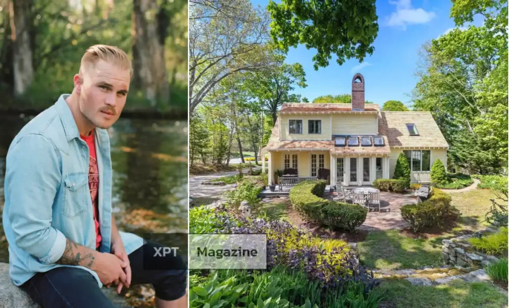 Zach Bryan house featuring his luxury Massachusetts waterfront mansion with modern architecture and waterfront views
