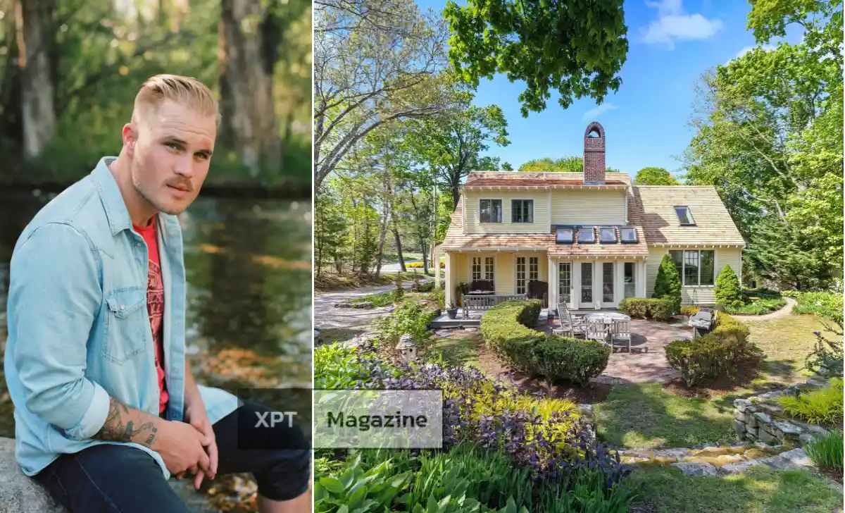 Zach Bryan house featuring his luxury Massachusetts waterfront mansion with modern architecture and waterfront views