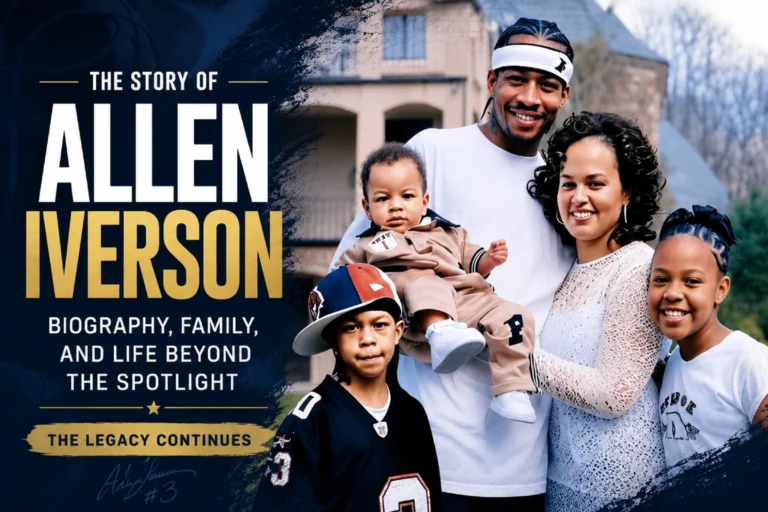 Allen Iverson with his family in a family portrait