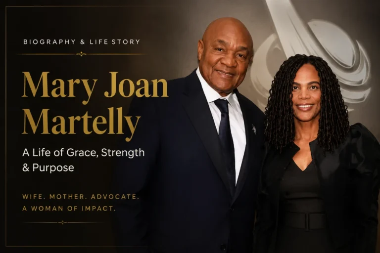 Mary Joan Martelly smiling alongside her husband at a formal event