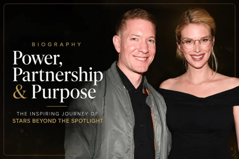 Biography featured image showing a smiling couple at an event