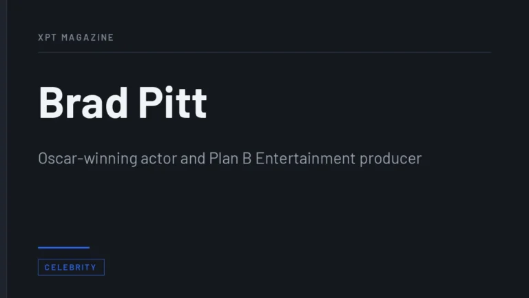 Brad Pitt - Oscar-winning actor and Plan B Entertainment producer