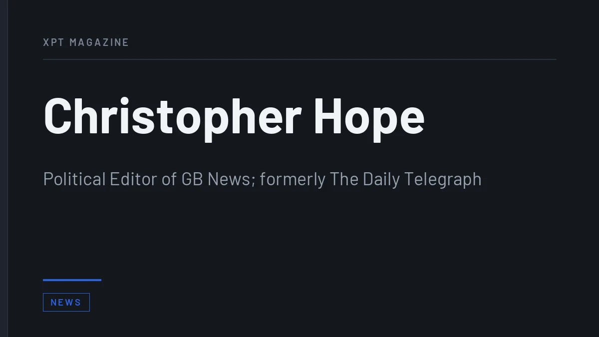 Christopher Hope: MPs Expenses, the Telegraph and GB News