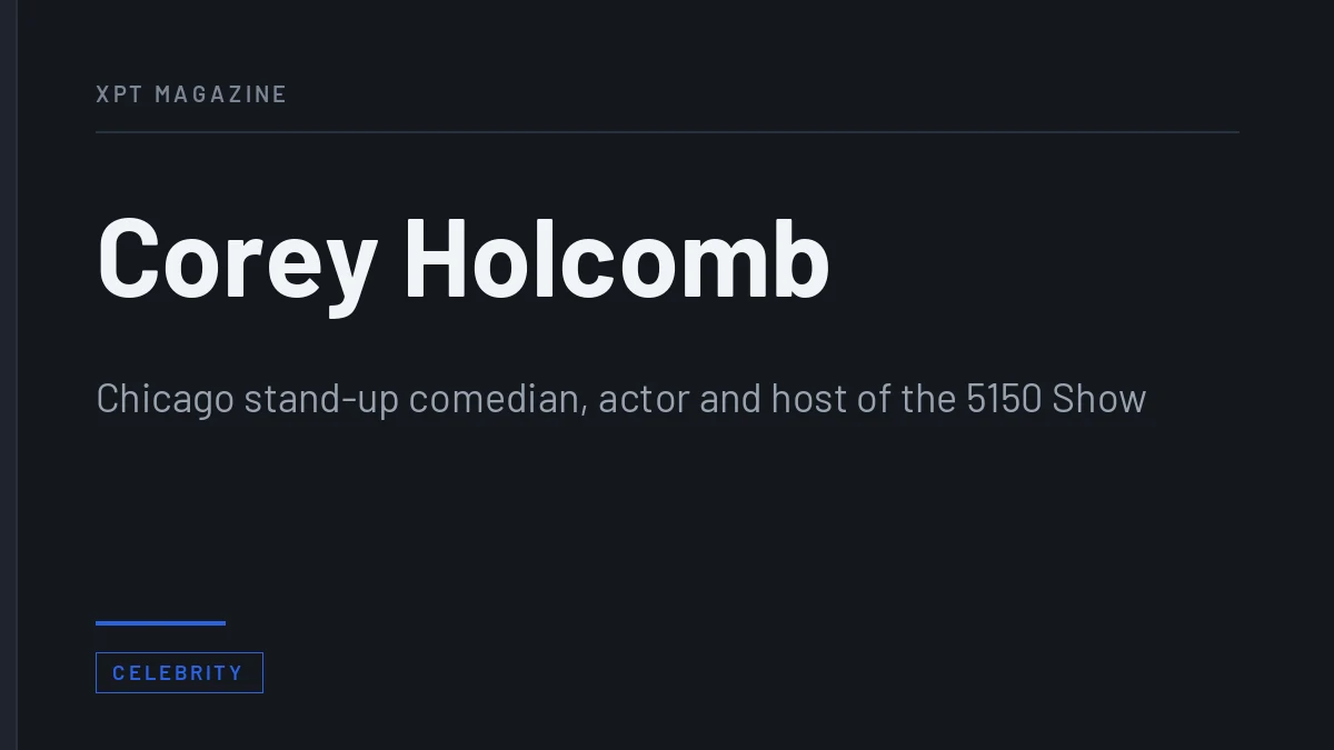Corey Holcomb: The Comedian Who Built His Own Platform