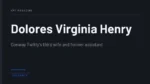 Dolores Virginia Henry - Conway Twitty's third wife and former assistant
