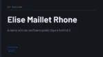 Elise Maillet Rhone - A name with no verifiable public figure behind it
