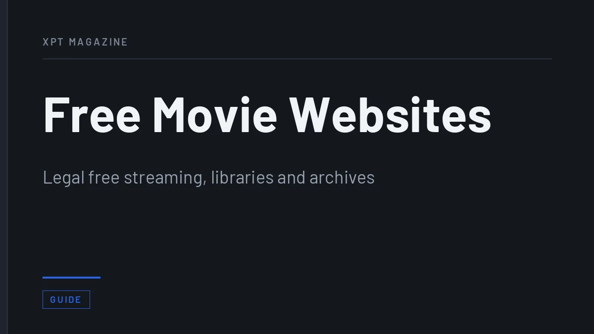 Free Movie Websites - Legal free streaming, libraries and archives