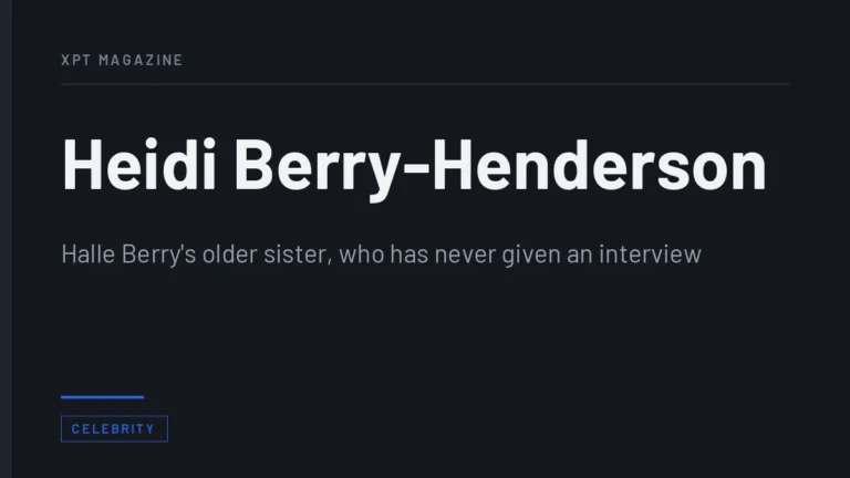 Heidi Berry-Henderson - Halle Berry's older sister, who has never given an interview