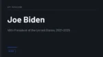 Joe Biden - 46th President of the United States, 2021-2025