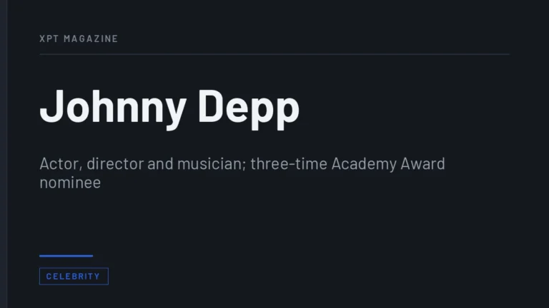 Johnny Depp - Actor, director and musician; three-time Academy Award nominee