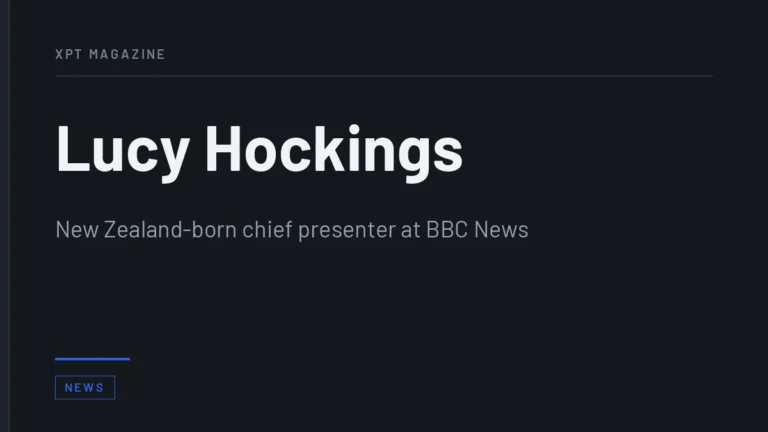 Lucy Hockings - New Zealand-born chief presenter at BBC News