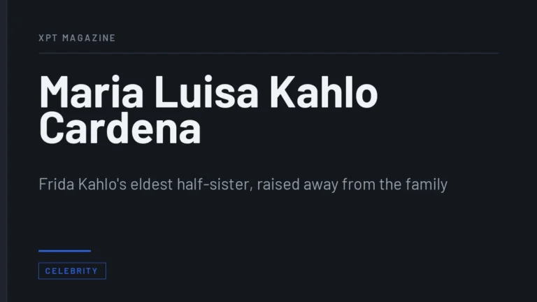 Maria Luisa Kahlo Cardena - Frida Kahlo's eldest half-sister, raised away from the family