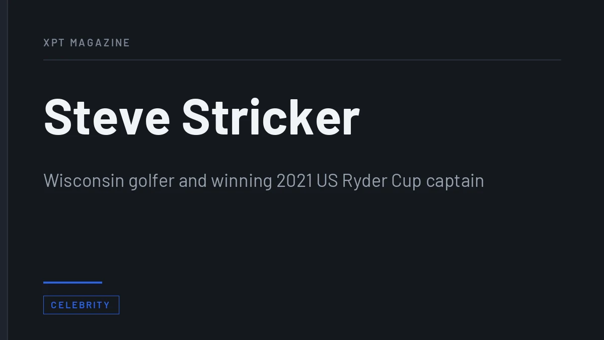 Steve Stricker: The Comeback, the Ryder Cup and the Senior Wins