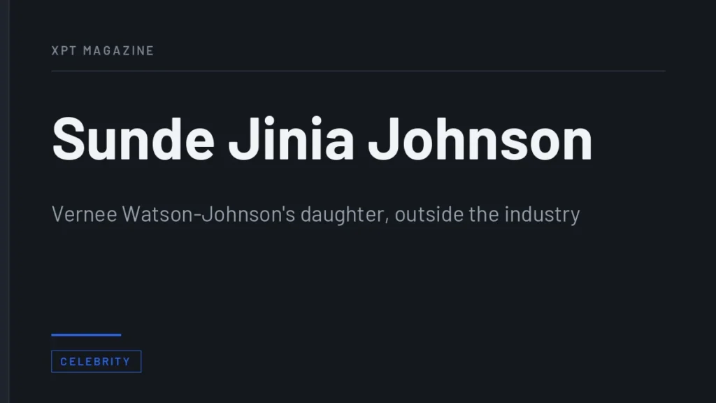 Sunde Jinia Johnson - Vernee Watson-Johnson's daughter, outside the industry