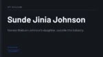 Sunde Jinia Johnson - Vernee Watson-Johnson's daughter, outside the industry
