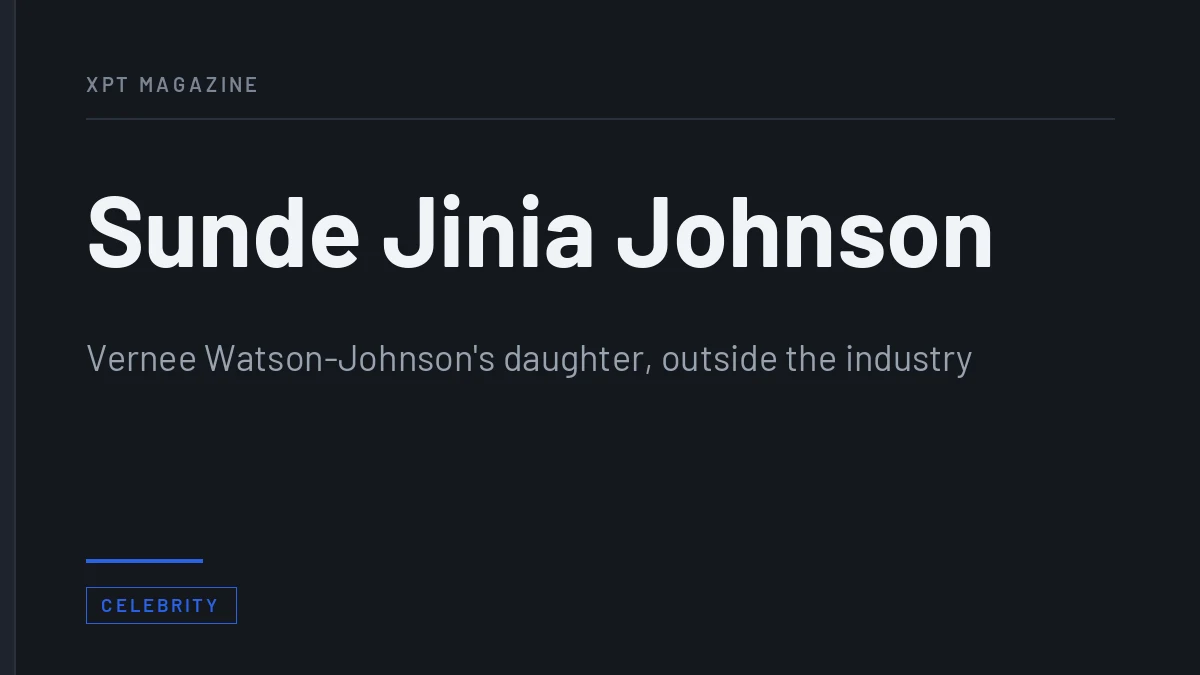 Sunde Jinia Johnson: Vernee Watson’s Daughter and a Thin Record