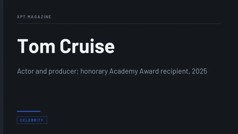 Tom Cruise - Actor and producer; honorary Academy Award recipient, 2025