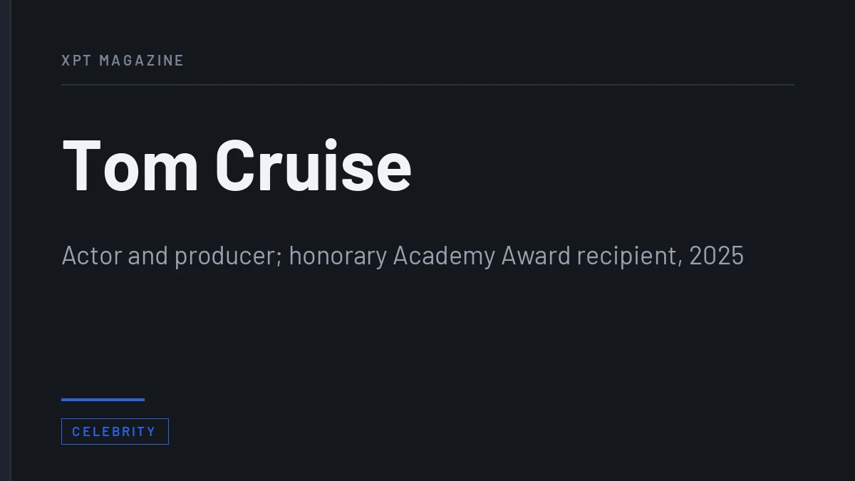Tom Cruise: The Honorary Oscar and What Comes After Mission: Impossible