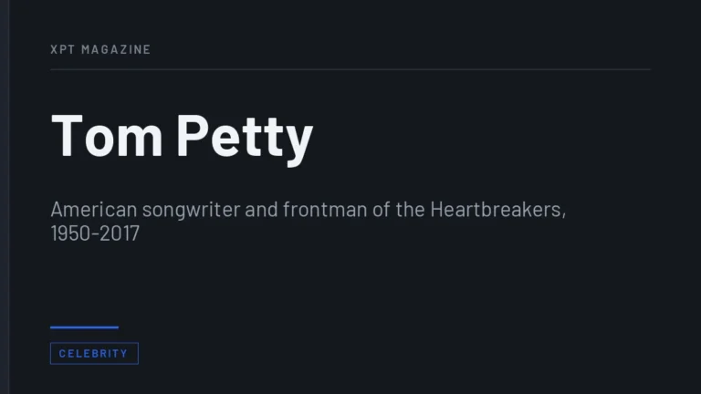 Tom Petty - American songwriter and frontman of the Heartbreakers, 1950-2017